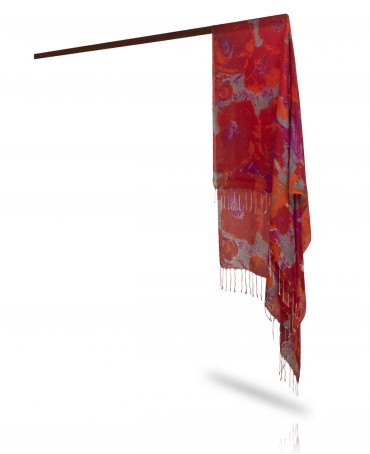 Палантин Женский S23-FLEUR.DU.CIEL/ROSE.CLAIR